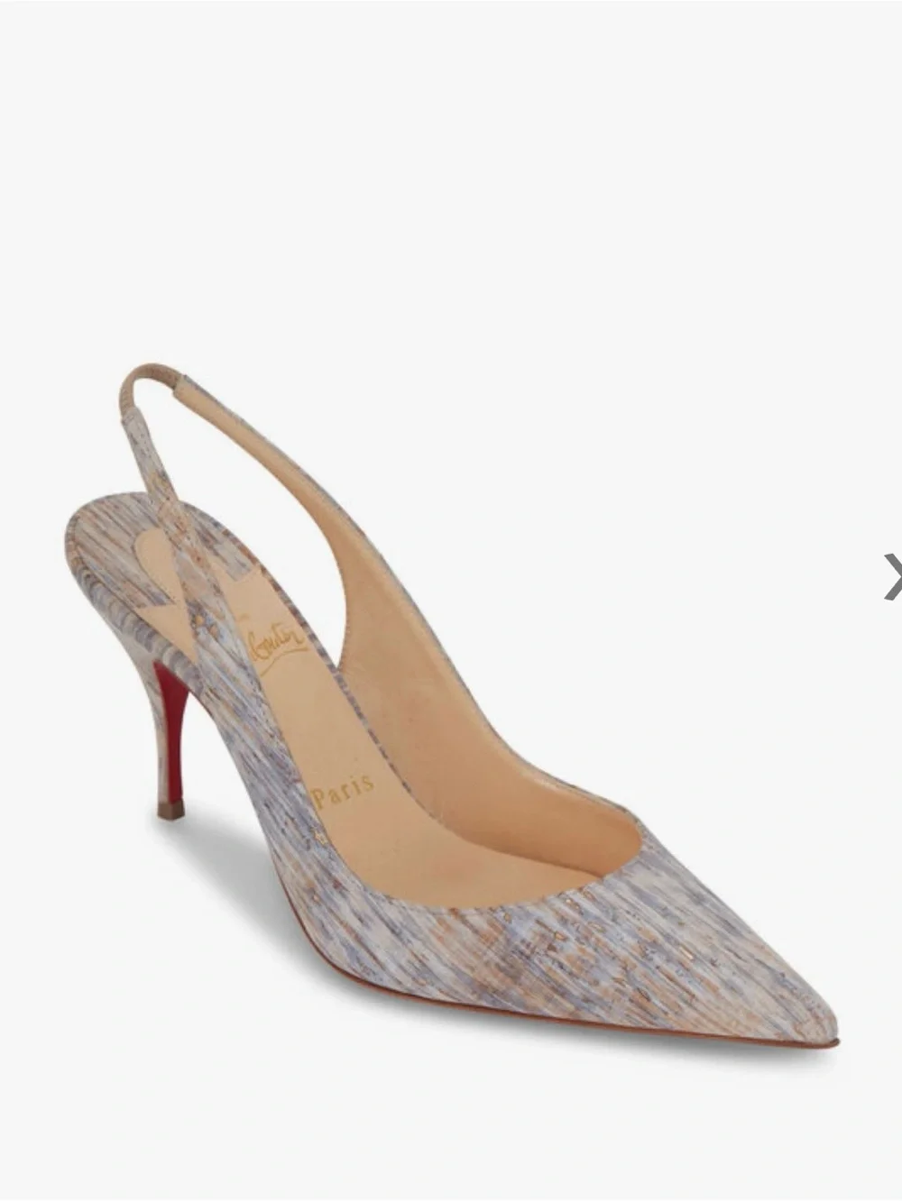 christian louboutin clare naturalle sling backs - Picture 16 of 16